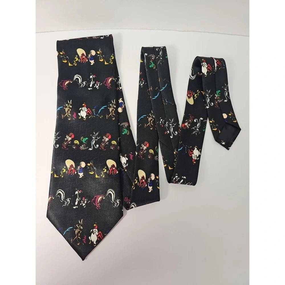 Vintage 1997‎ Looney Tunes MANIA Cartoon Novelty Necktie BUGS BUNNY DAFFY DUCK